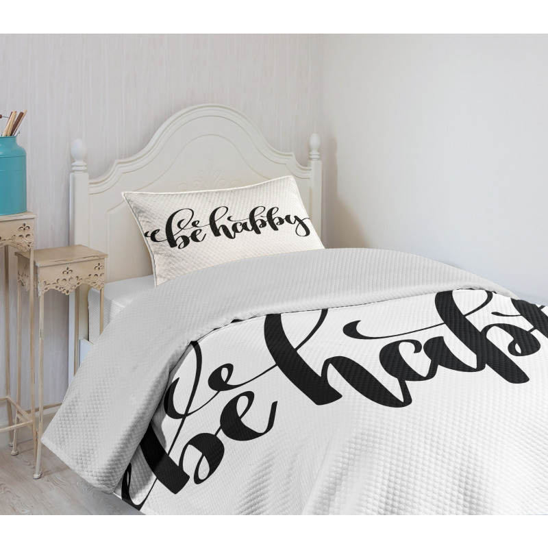 Words in Art Form Bedspread Set