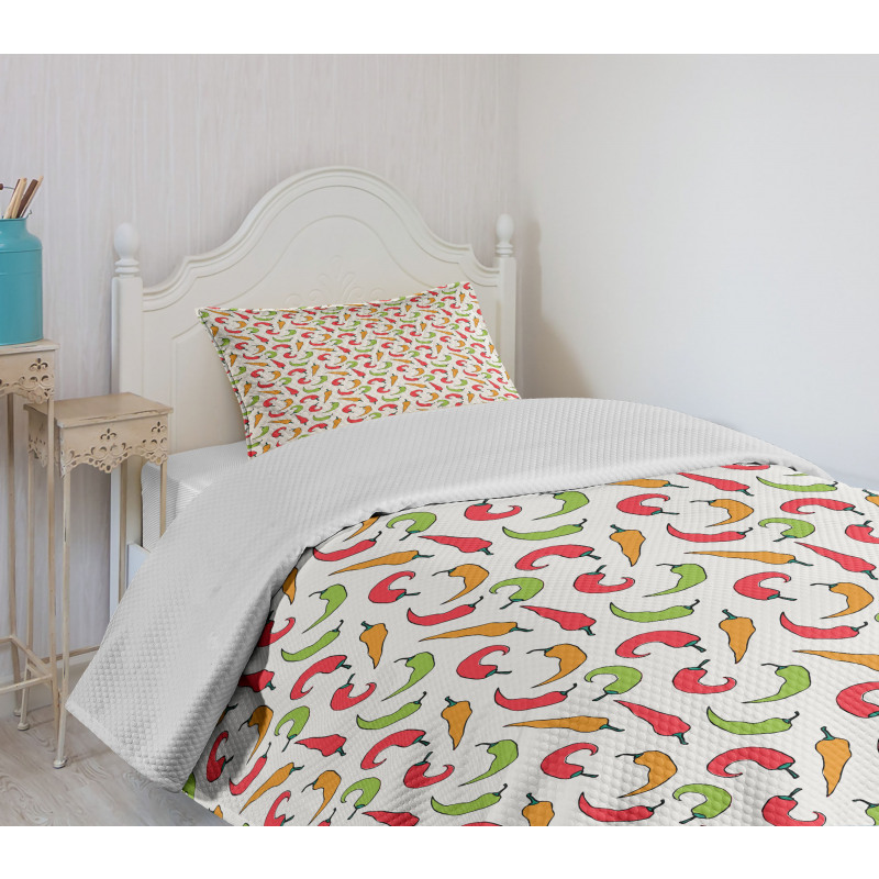 Cartoon Style Vegetable Bedspread Set