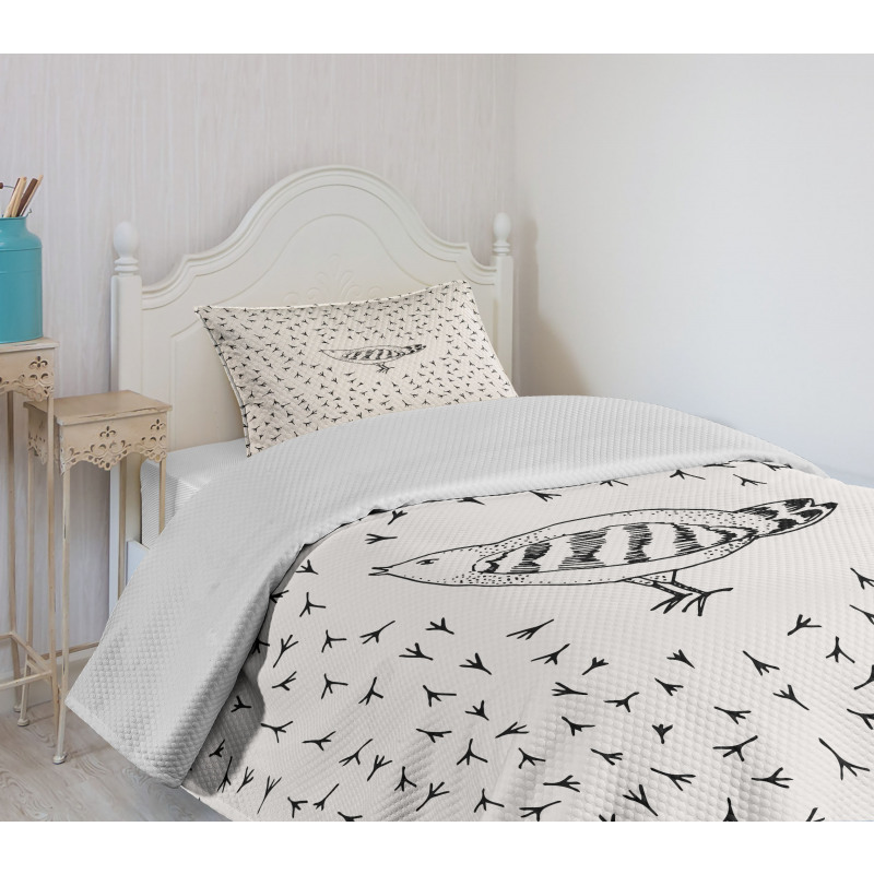 Sketch Forest Animal Pattern Bedspread Set