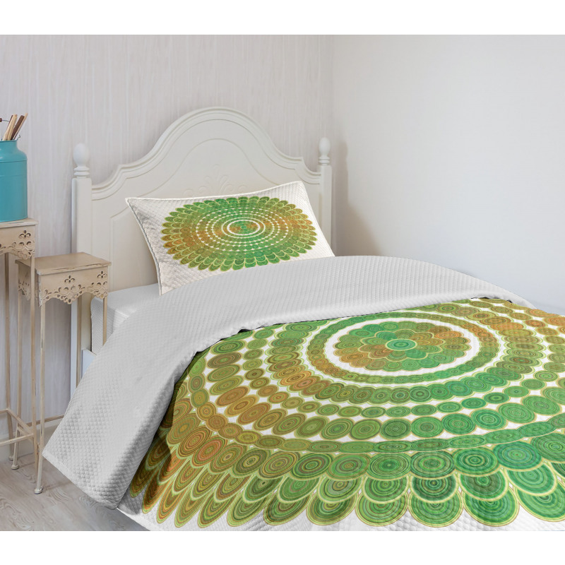 Circle Scale Pattern Bedspread Set