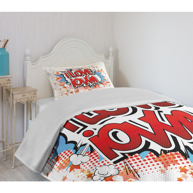 I Love Iowa Comic Book Bedspread Set