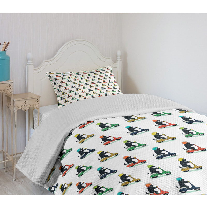 Funky Scottish Terriers Bedspread Set