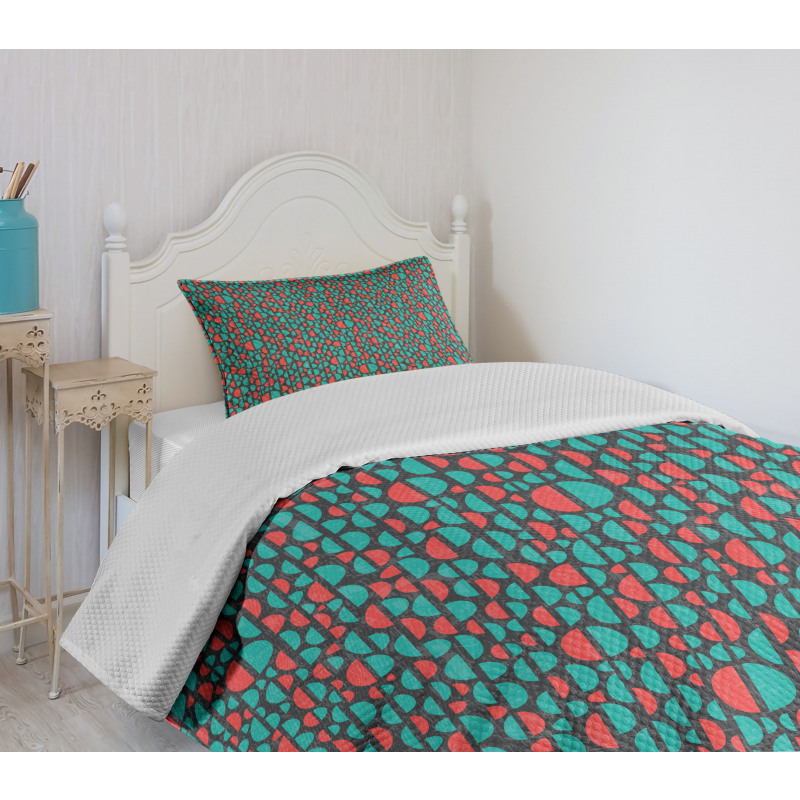 Big and Small Half Circles Bedspread Set