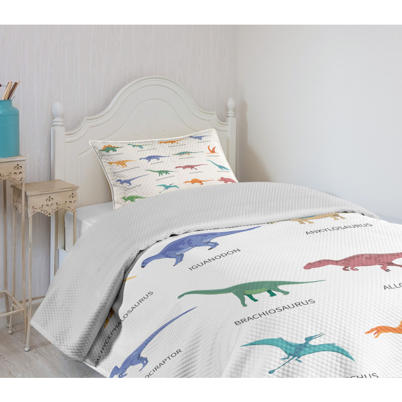 Jurassic Fossil Dinos Bedspread Set