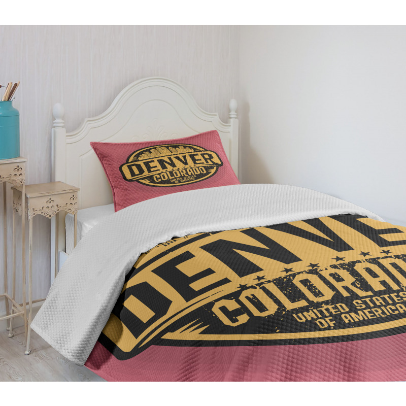 Denver Grunge Urban City Bedspread Set