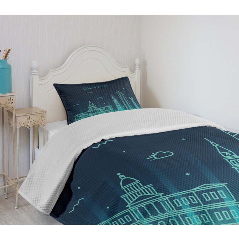 Denver Metropolis Landmark Bedspread Set