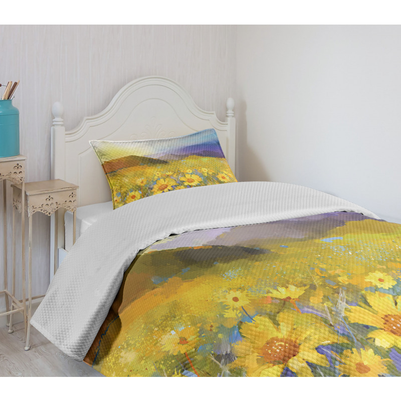 Daisy Blossoming Meadow Bedspread Set