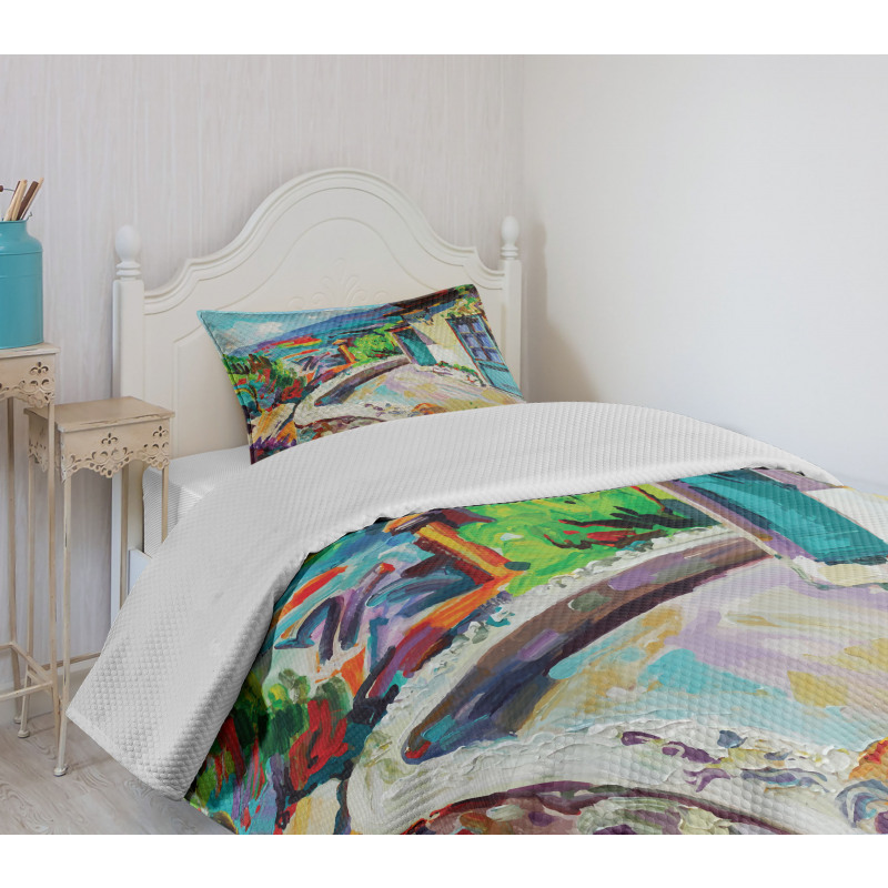 Idyllic Summer Cottage Bedspread Set