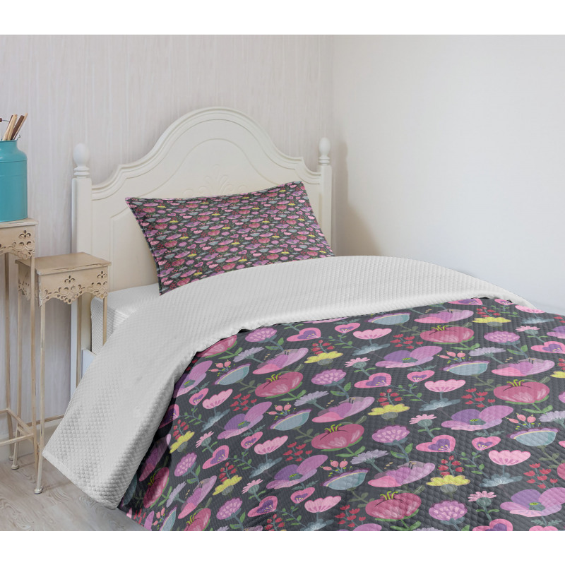 Spring Garden Flowers Bedspread Set