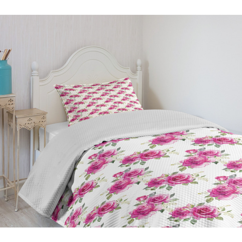 Romantic Posy of Flowers Bedspread Set