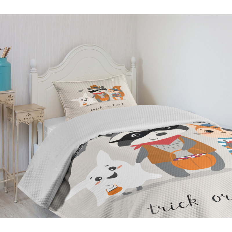 Trick Treat Happy Halloween Bedspread Set