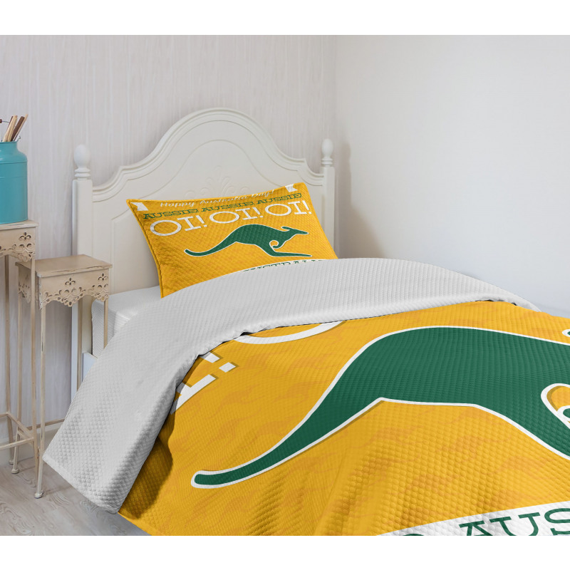 Kangaroo Animal Bedspread Set