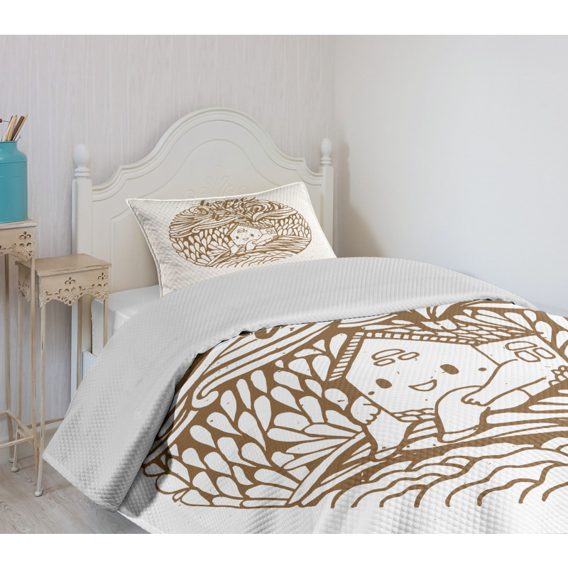 Monochrome House Bedspread Set