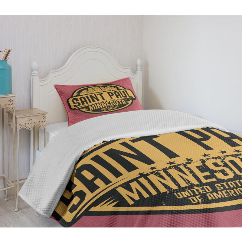 Capital City Grunge Stamp Bedspread Set