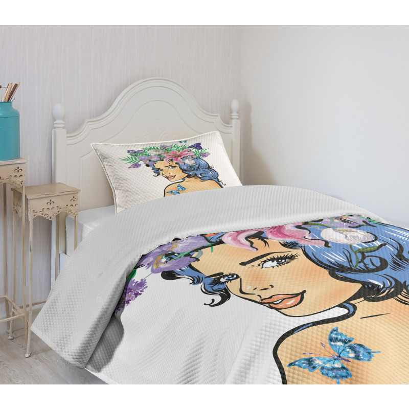 Floral Spring Woman Teen Bedspread Set