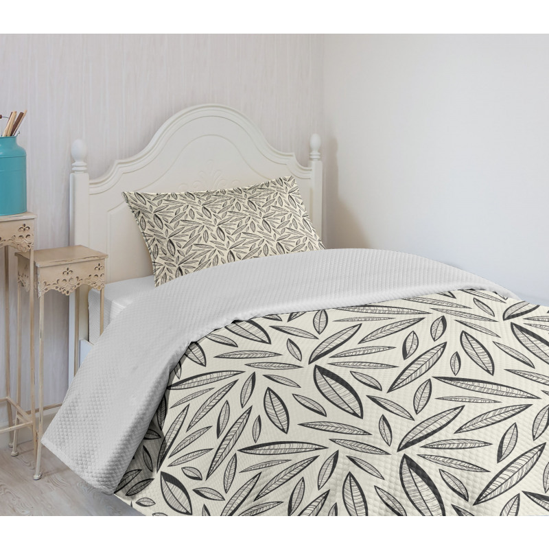 Abstract Foliage Nature Art Bedspread Set