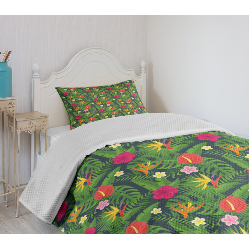 Hawaiian Botanical Aloha Bedspread Set