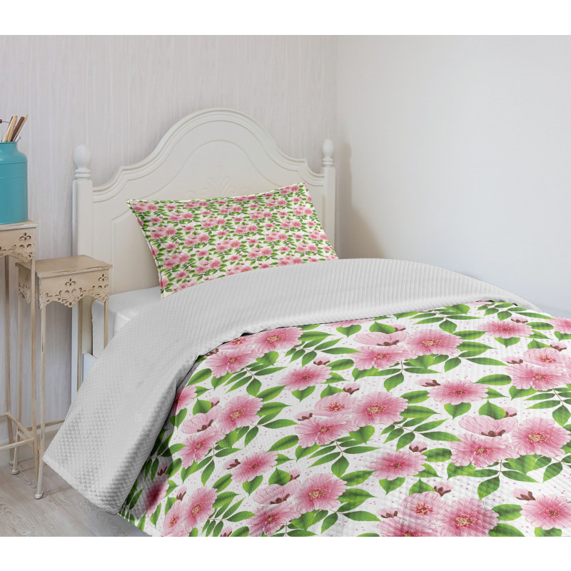 Japanese Sakura Tree Bedspread Set