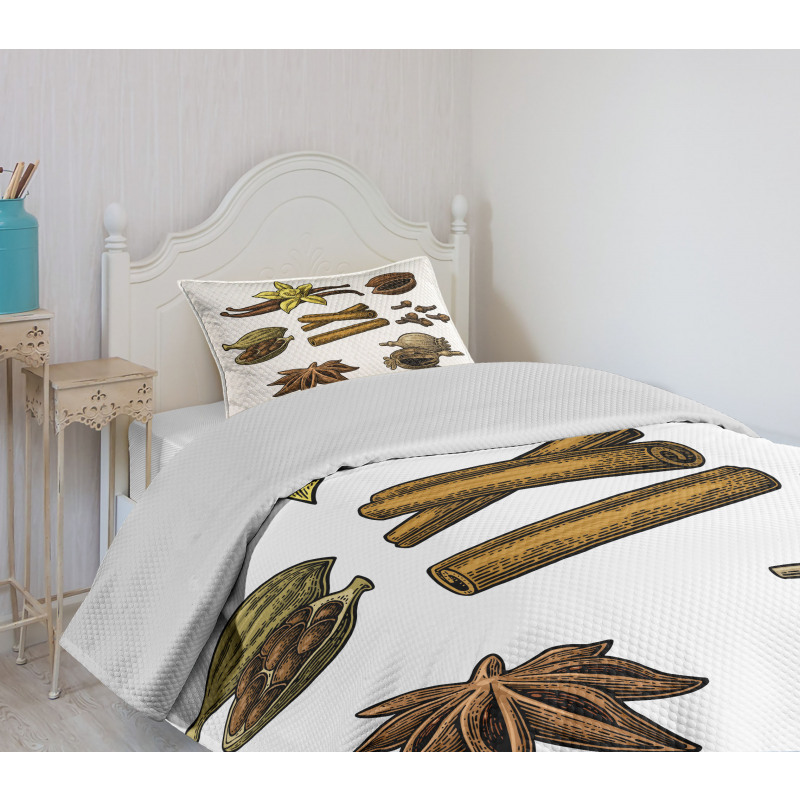 Cinnamon Anise Star Cardamom Bedspread Set