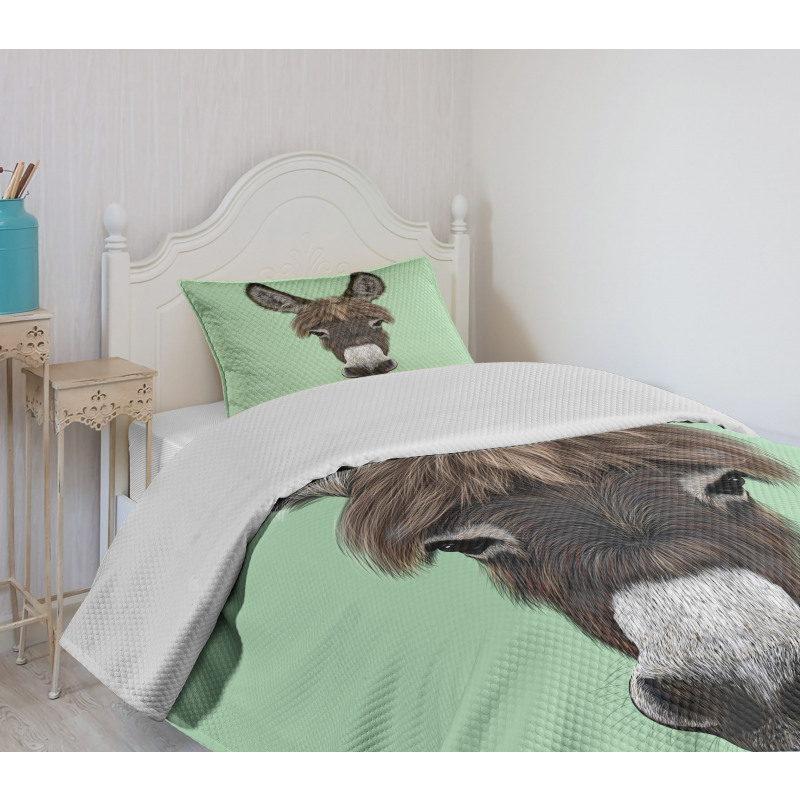 Illustrated Animal Portrait Bedspread Set