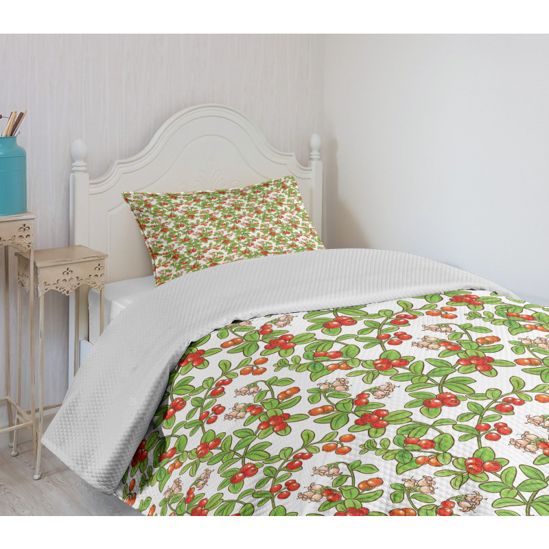 Flowering Plants Garden Bedspread Set