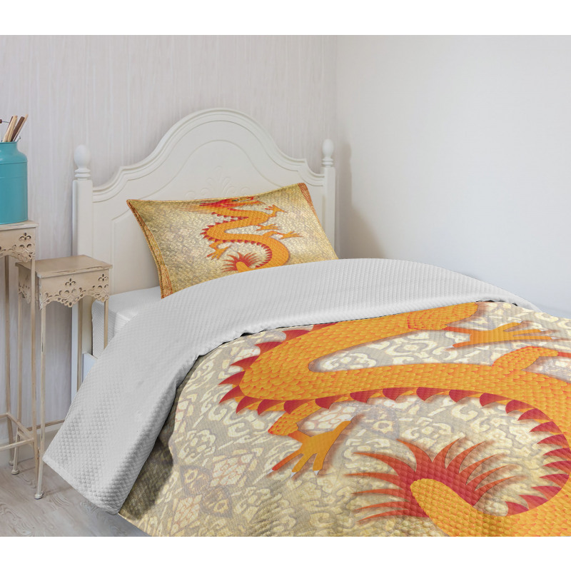 Chinese Folk Elements Bedspread Set