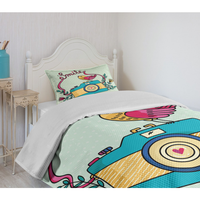 Love Bird Chirping Creative Bedspread Set