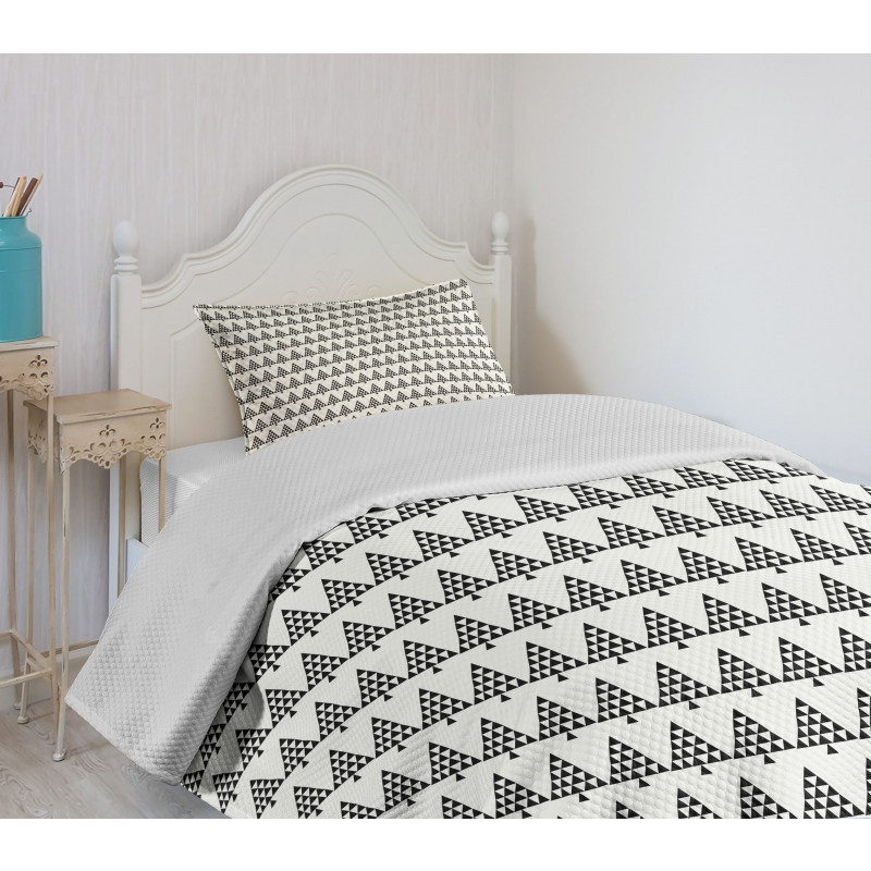 Geometric Fir Woodland Design Bedspread Set