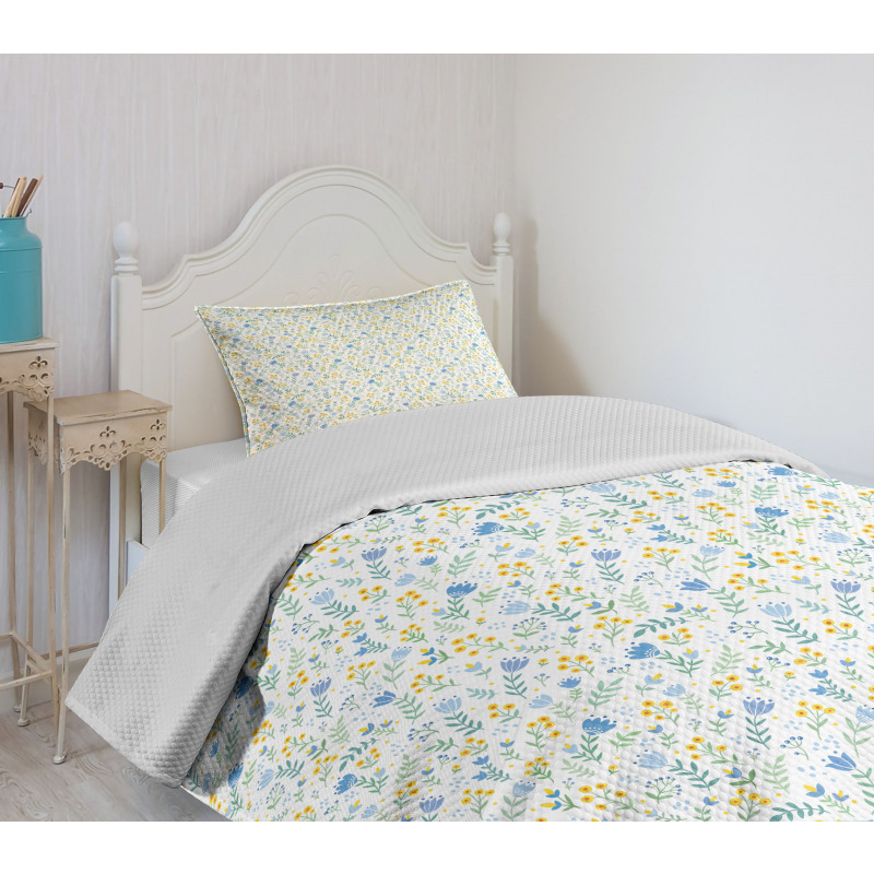 Flowers Tulips Spring Bedspread Set