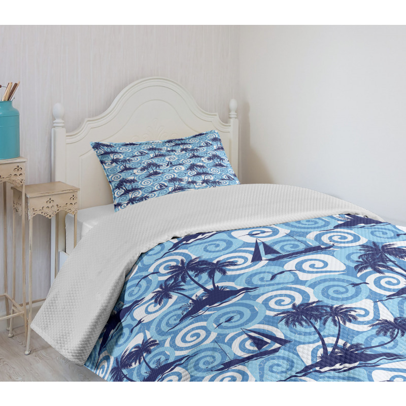 Exotic Palms Cruise Ship Bedspread Set