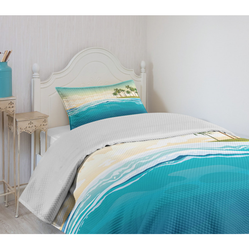 Ocean Holiday Landscape Bedspread Set