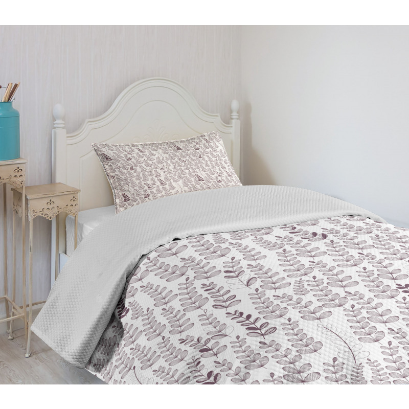 Retro Leaves and Branches Bedspread Set