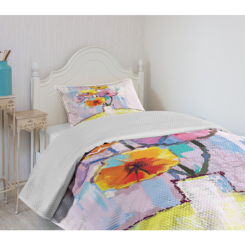 Abstract Oil Paint Art Bedspread Set