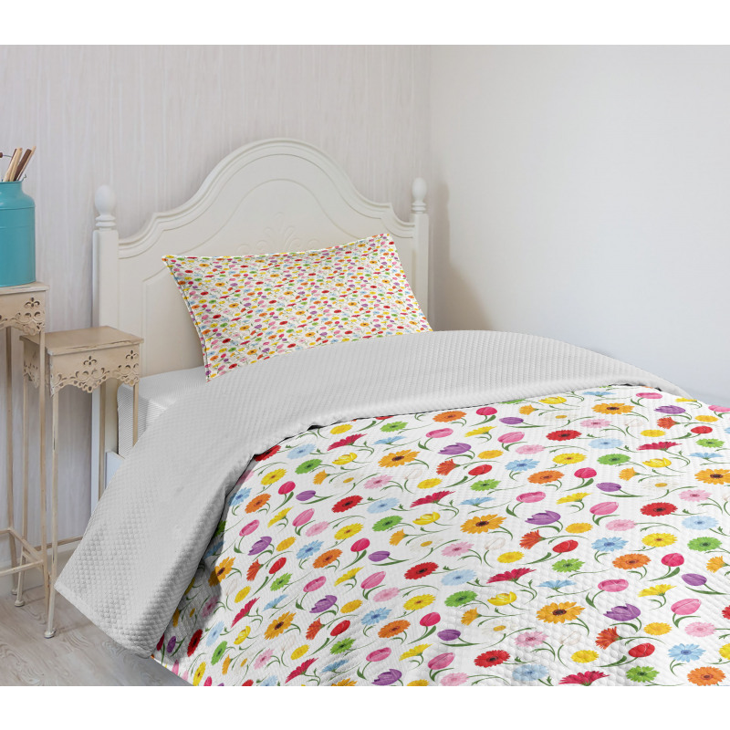 Posy of Spring Flowers Bedspread Set