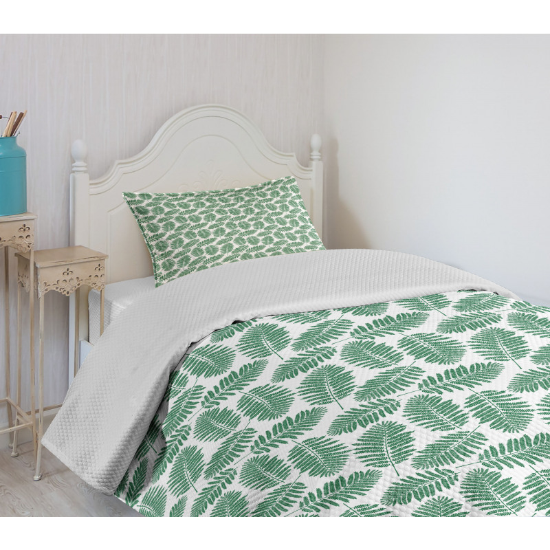 Exotic Leafage Growth Design Bedspread Set