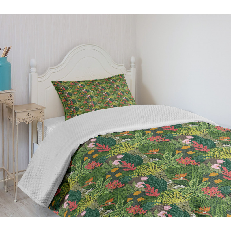 Classic Botanical Blossom Bedspread Set