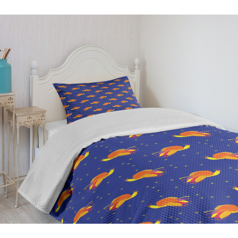 Birds in Starry Night Sky Bedspread Set