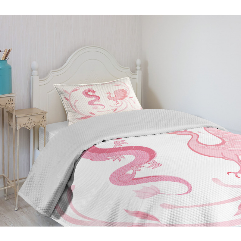 Dragon Mythical Bird Bedspread Set