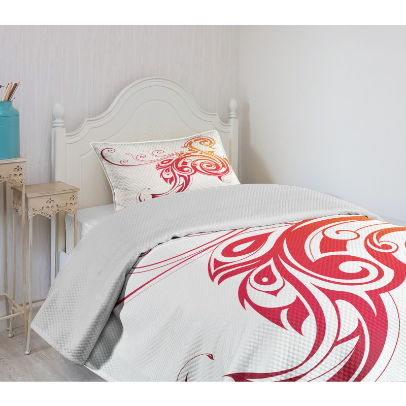 Bird Swirly Wings Bedspread Set