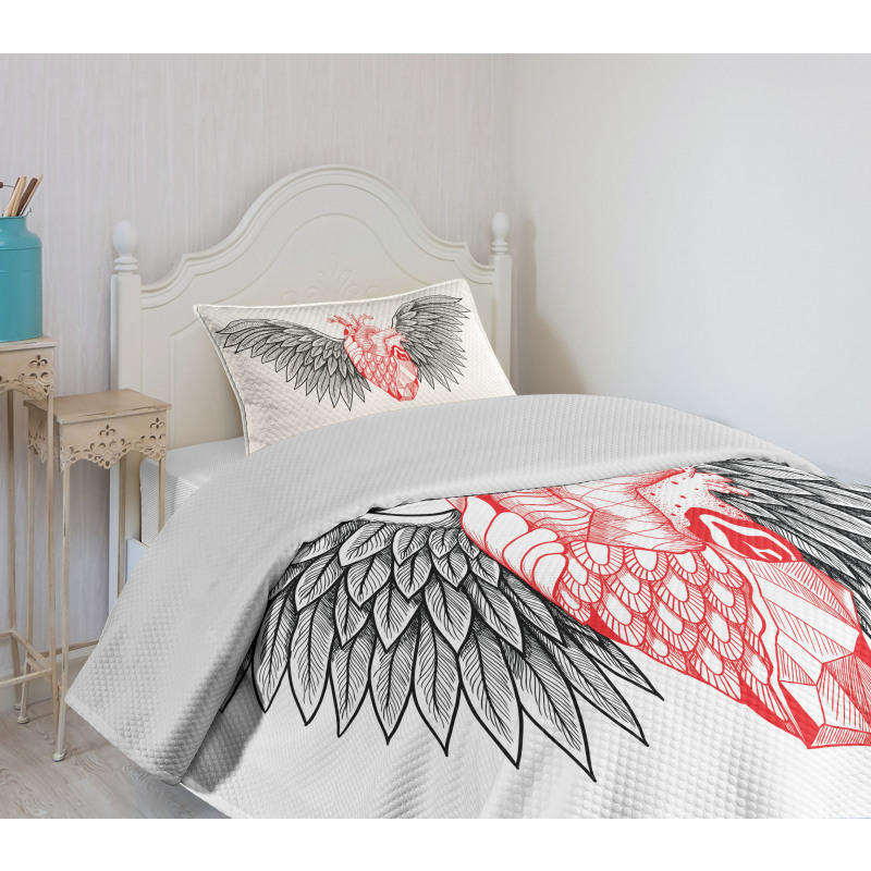 Realist Human Heart Bedspread Set