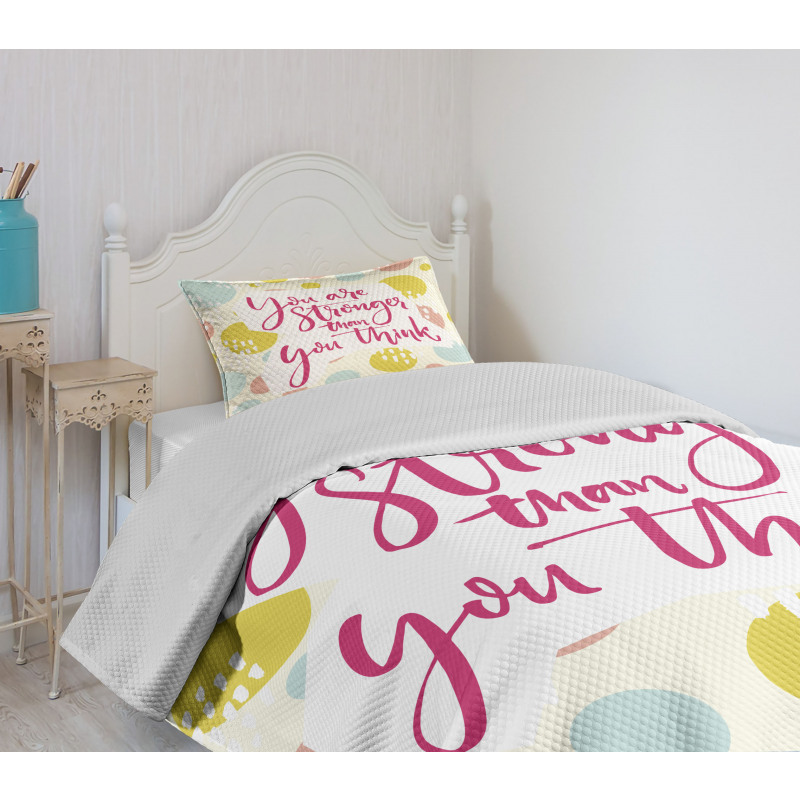 Pastel Circles Inspirationai Bedspread Set