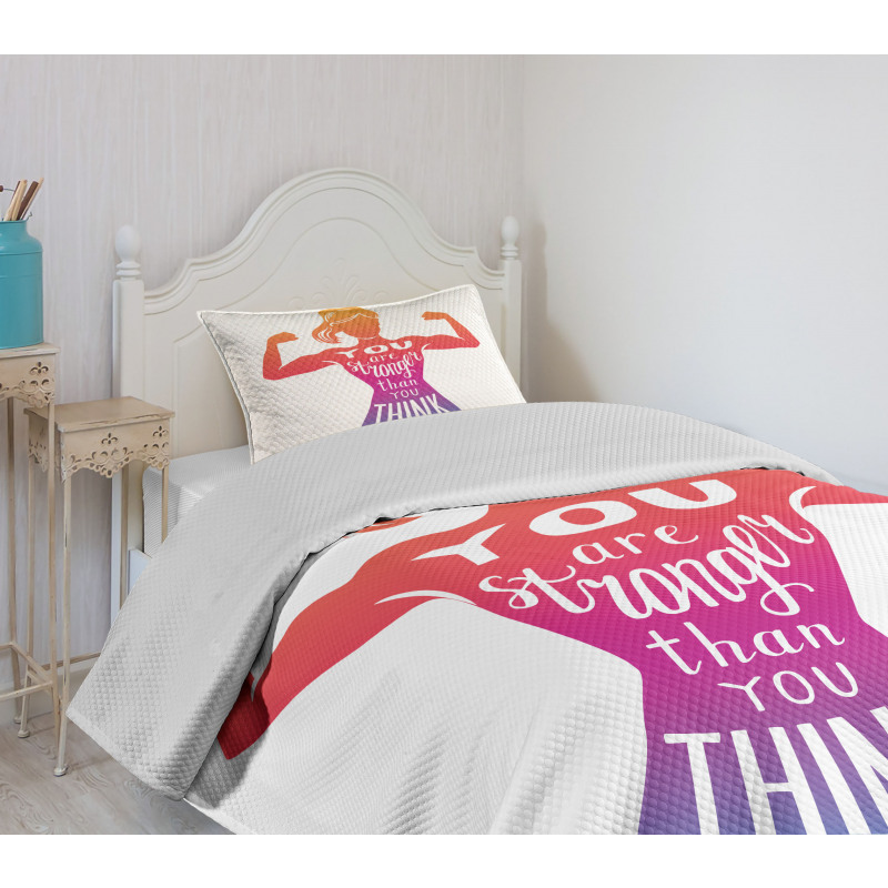 Fitness Strong Woman Bedspread Set