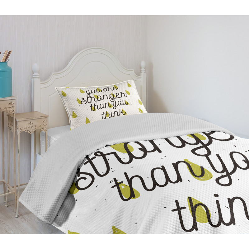 Doodle Raindrops Motivation Bedspread Set