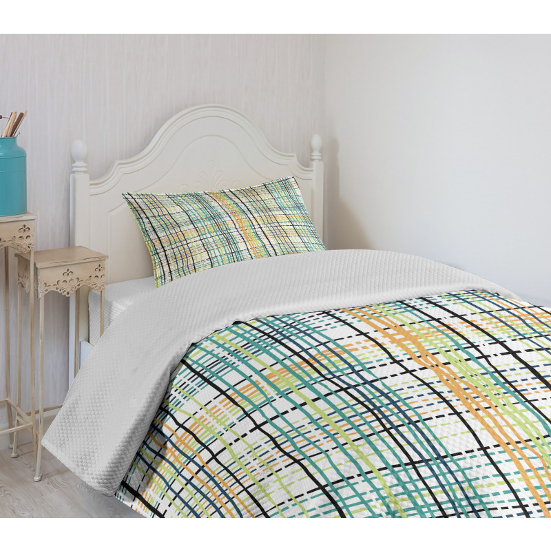 Modern Cuvy Lines Bedspread Set