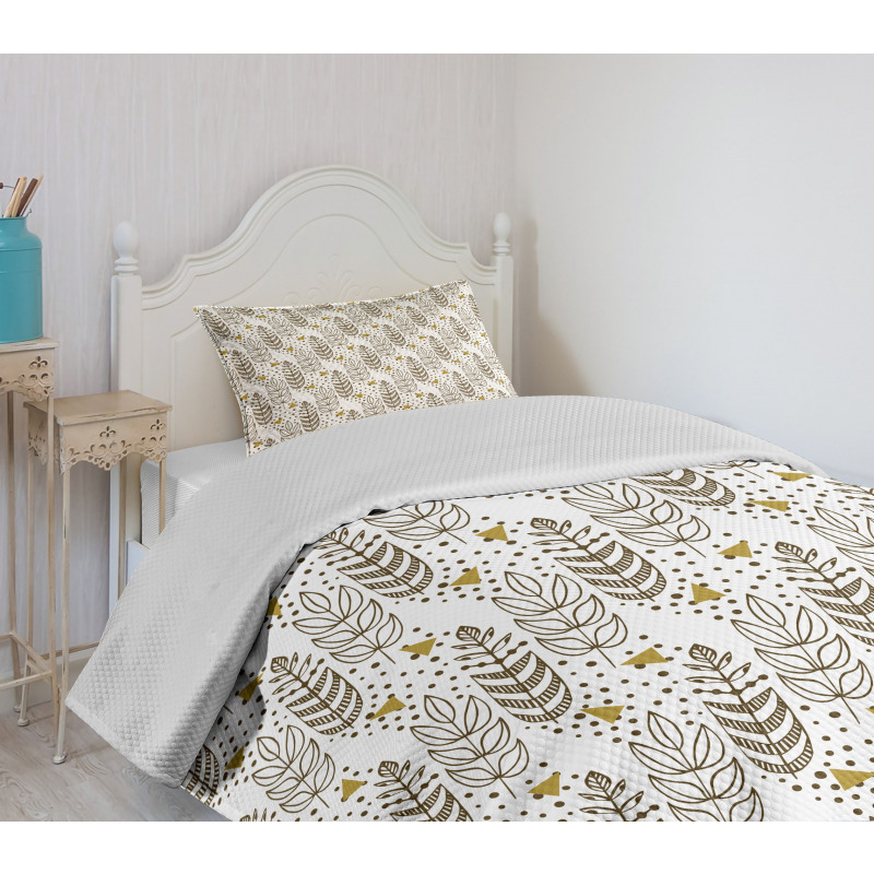 Triangle Branch and Spots Bedspread Set