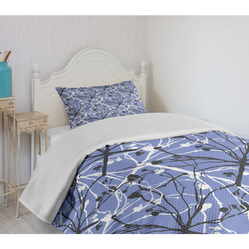 Abstract Deco Branches Ornate Bedspread Set