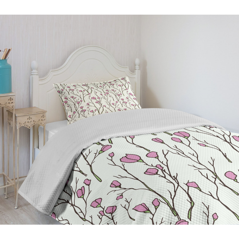 Blossom in Vintage Colors Bedspread Set