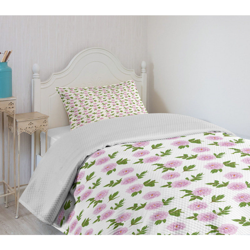 Spring Season Pink Blossoms Bedspread Set