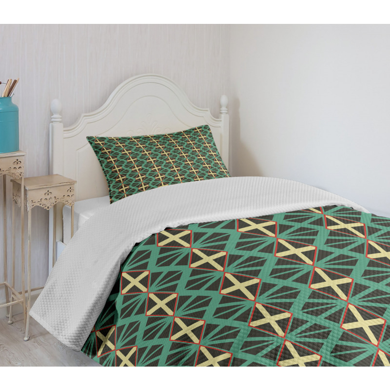 Crossed Mosaic Bedspread Set