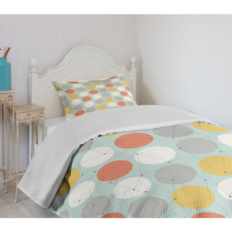 Abstracts Circles Lines Bedspread Set